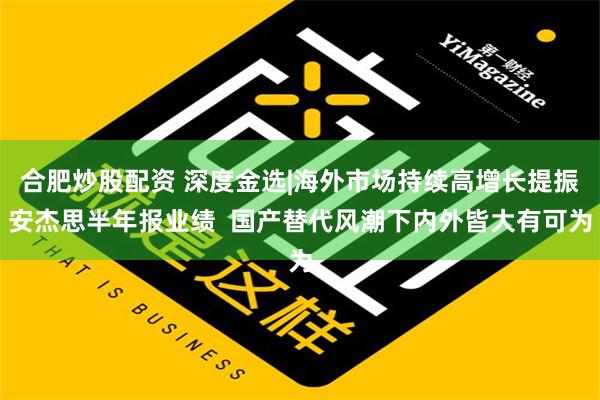 合肥炒股配资 深度金选|海外市场持续高增长提振安杰思半年报业绩  国产替代风潮下内外皆大有可为