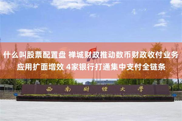 什么叫股票配置盘 禅城财政推动数币财政收付业务应用扩面增效 4家银行打通集中支付全链条