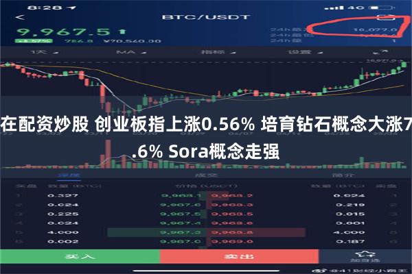 在配资炒股 创业板指上涨0.56% 培育钻石概念大涨7.6% Sora概念走强